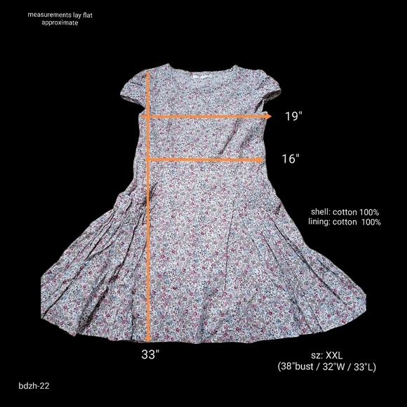 🍡 XXL，floral print crew neckline cap sleeve dress by wema - Picture 2 of 7